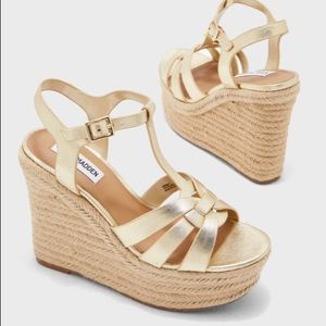 Gold Steve Madden Wedges
